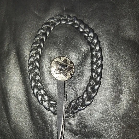 Diamond Plate Genuine Leather Women's Size Medium Motorcycle Vest Fringe,Pockets - Picture 9 of 12